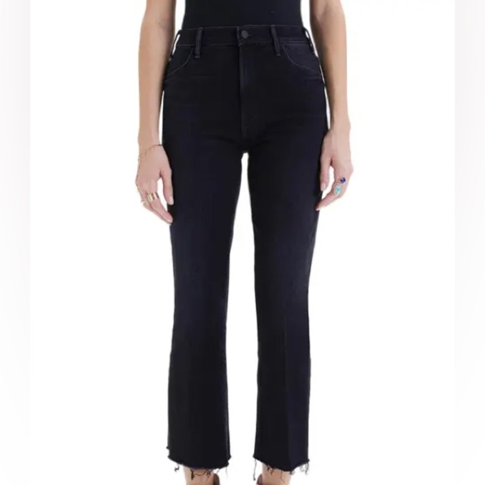 Mother High Waist Frayed Boot Cut Jeans